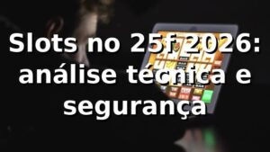 Slots no 25f 2026: análise técnica e segurança